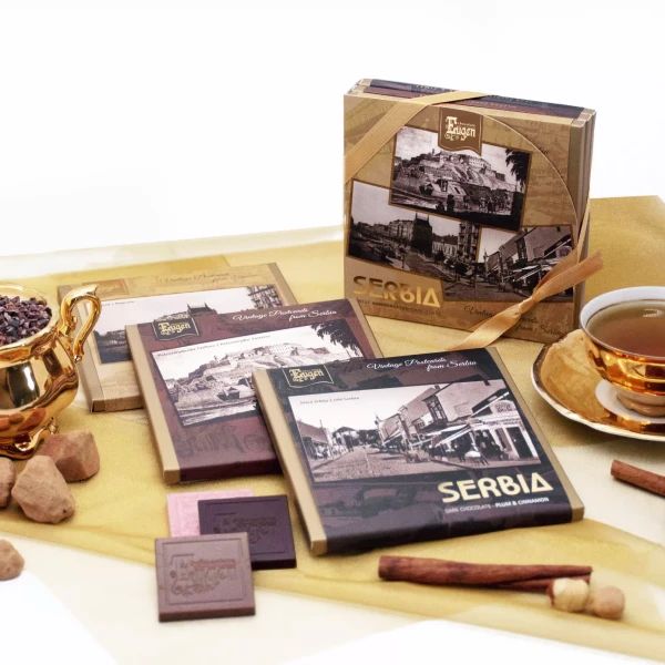 Vintage Postcards from Serbia Gift Box premium Eugen čokolada 270g - Slika 1