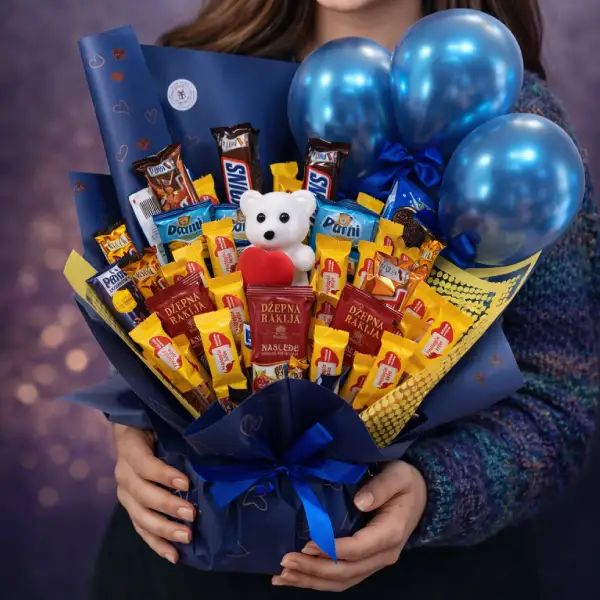 Muški buket «Plavi stil» - Slika 1